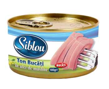 Ton bucati in ulei de masline Siblou, Conserva,   185 g